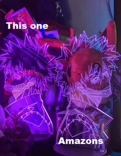Led-Light 3d-Lamp Bedroom Decor Gift Manga Acrylic Academia Cool Dabi Anime Colorful