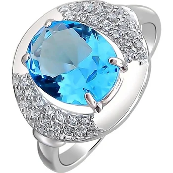 

Esthete ring with cubic zirconia and silver quartz