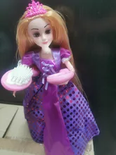 Muñecas de princesa Rapunzel para niños, conjunto para niñas, cuerpo móvil, belleza, largo y grueso pelo rubio, 30CM