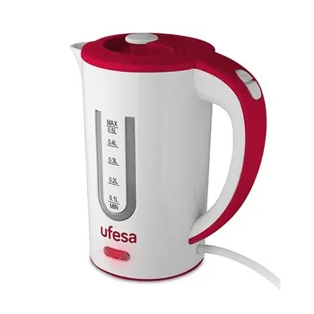 

UFESA HA7010 water kettle, travel format 800w, 0.5 litres, on-off switch
