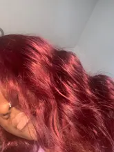 Peluca ondulada de cuerpo malayo transparente para mujeres negras, 99J, rojo borgoña, pelucas de cabello humano prearrancado, 180% de cabello Remy, peluca de encaje Frontal