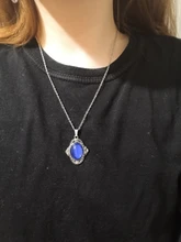 Collares de estilo Retro, joyería elíptica de Palacio, collar con Control de temperatura, cambio de Color, cadena de acero inoxidable