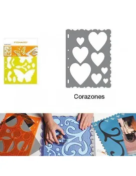 

CUTTING TEMPLATES TRANSPARENT WITH SHAPES FOR SCRAPBOOKING MODEL HEARTS