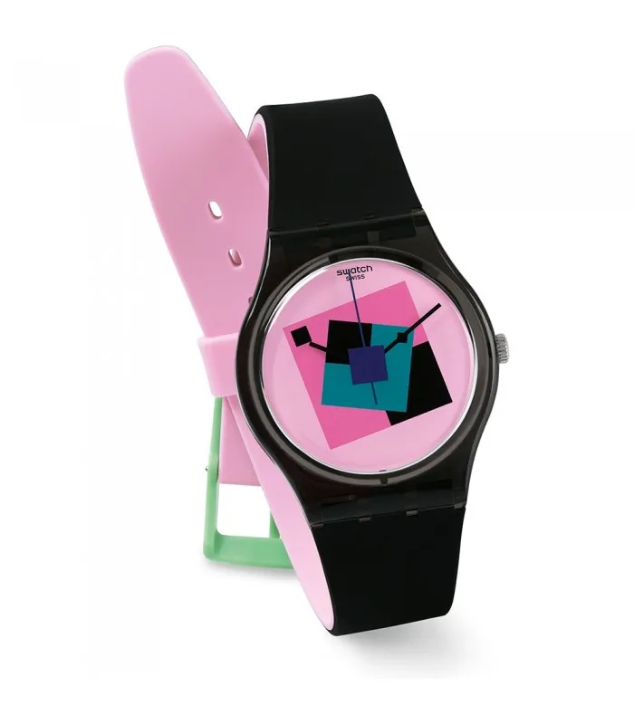 Часы swatch GENT 34 мм CRAZY квадратная GA109