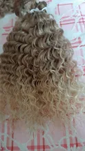 Mechones de pelo ondulado rizado natural, extensiones de cabello sintético con cierre, pelo rubio degradado, fibra de 20 pulgadas, envío gratis