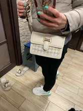 Bolso cuadrado de lana Retro de diseño único, bandolera de hombro elegante, ancho de 20,5 cm, alto de 15cm, grosor de 8cm