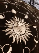 Mantel de cartas de Tarot con 12 Constelaciones, tela de terciopelo para adivinación, juegos de mesa, astrología, oráculo, almohadilla para tarjetas