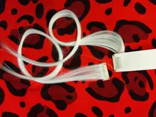 AliLeader-extensiones de cabello de una pieza con Clip, 57 colores, pelo sintético, degradado, rosa, rojo y azul, con Clip