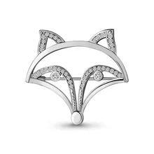 Брошь из серебра с фианитом AQUAMARINE 77319А