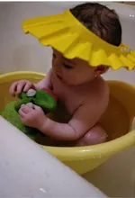 Gorro de baño ajustable para bebés y niños, gorro de ducha suave con champú para la cabeza de niños a bebés, visera de baño para niños