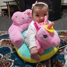 Funda de asientos para bebé, soporte para sofá, silla de felpa para aprender a sentarse, para alimentar, piel, esponjoso, sin relleno