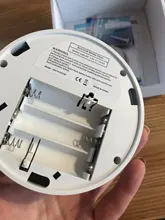 Sensores de monóxido de carbono y Detector de humo 2 en 1, pantalla LCD operada por batería, alarma de humo con luz LED, advertencia de sonido intermitente