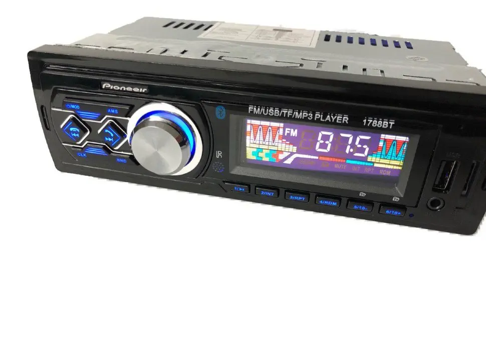Автомагнитола Pioneeir Ok 1788BT Bluetooth MP3 USB MMC SD AUX 1DIN 4 X 60W FM Радио 12В Пульт LED подсветка