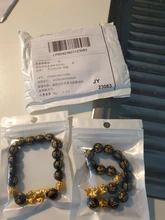 Feng Shui-pulsera de cuentas de piedra obsidiana Unisex, brazalete de oro negro, Pixiu, riqueza, buena suerte