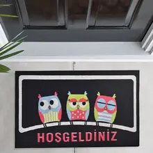 Дверной коврик-Дверной Коврик для помещений-Дверной матовый резиновый матовый-Дверной Коврик для помещений | Добро пожаловать Совы 45X70 см