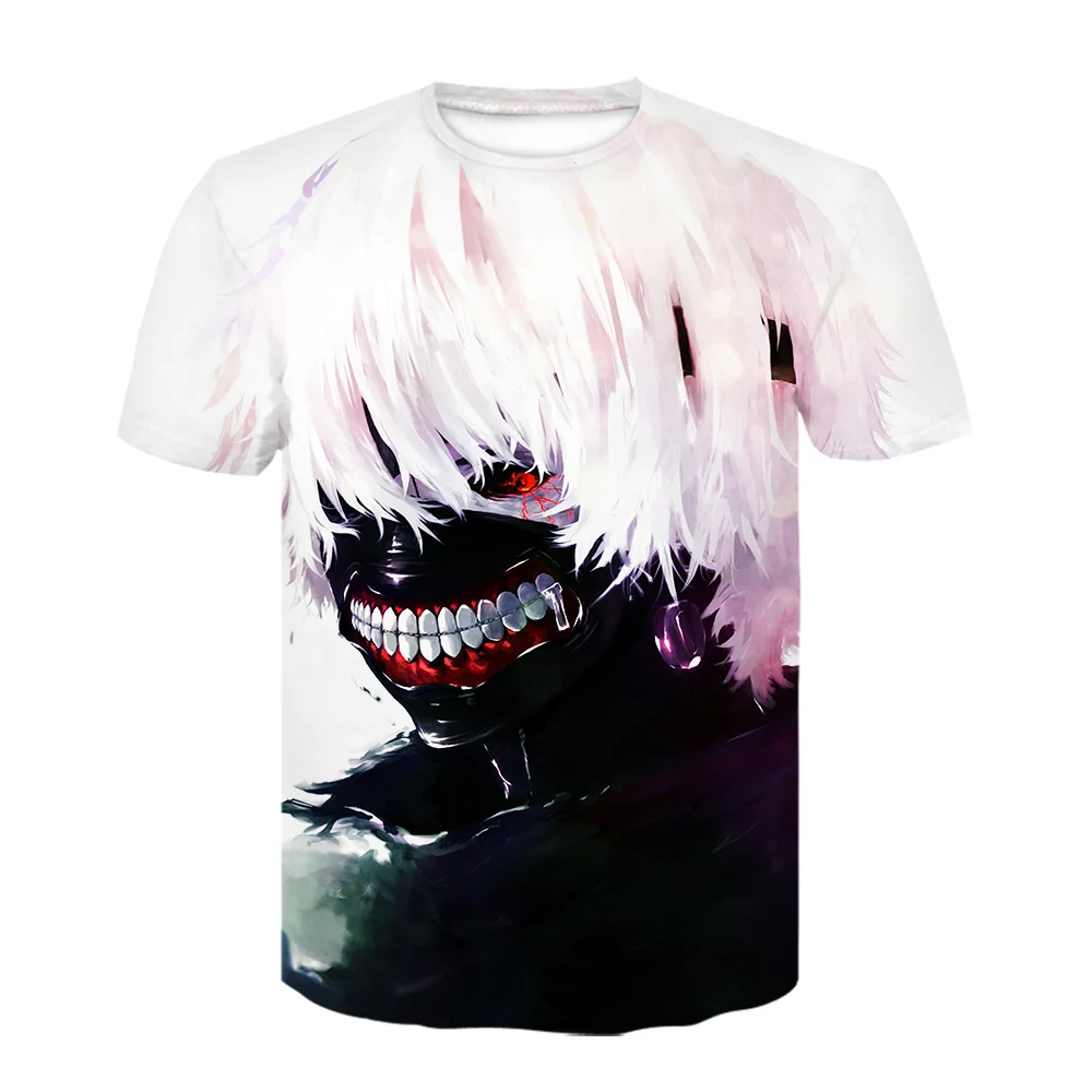 

Tokyo Ghoul Anime Kaneki Ken 3D Print T-shirt Men Hip Hop Short Sleeve off white T Shirts Fashion Style Tshirt O-neck t shirt