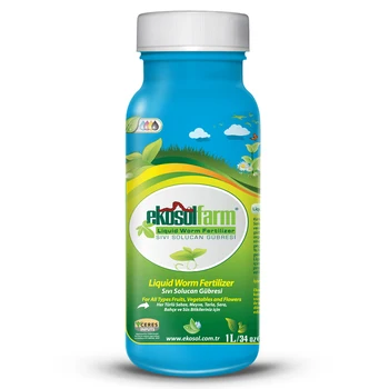 

EkosolFarm Organic Liquid Worm Castings Fertilizer 1 Liter All Types of Fruits Vegetables Flowers All Purpose Bio Humus Extract