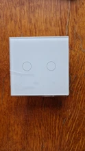 UBARO-Interruptor táctil con Panel de cristal blanco, pulsador estándar europeo de luz Ac230v, 1 Banda, Control único, lámpara de pared