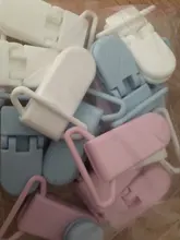 Cadena de chupete de plástico transparente para bebé, abrazadera redonda resistente de plástico, tamaño de 25mm, clip de soporte de boquillas de chupete, 5 uds