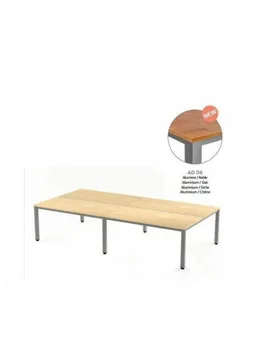 

TABLE EXECUTIVE DOUBLE ROCADA 360x163 CM COLORED ALUMINUM/OAK