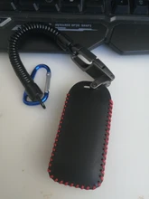 Funda de cuero para llave de coche, funda de protección para mando a distancia de MITSUBISHI OUTLANDER Lancer EX ASX colt Grandis Pajero sport