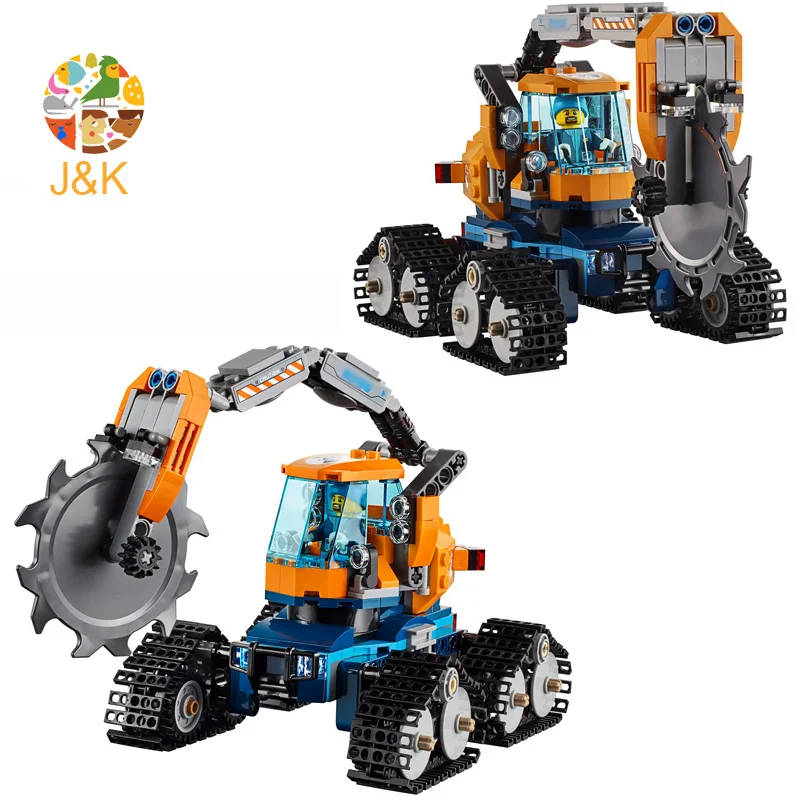 60196, 731 шт., серия CITY Thre Arctic Supply, модель самолета, строительный блок, обучающая игрушка DIY для детей, 10996, подарок