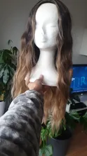 EASIHAIR-pelucas onduladas de cuerpo largo para mujer cabello sintético degradado, negro, marrón, Rubio, Cosplay, parte media Natural, resistente al calor