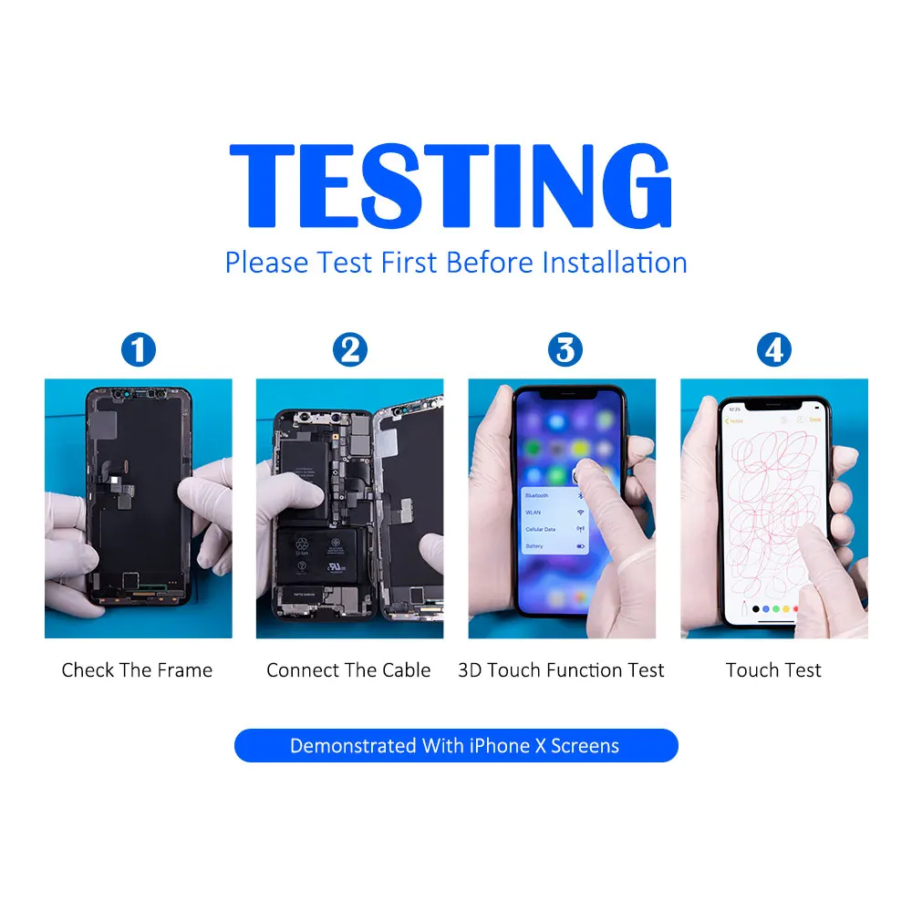 Класс AAA+++ полная сборка для iPhone 7 Plus 8 6S 6 5 дисплей светодиодный сенсорный экран дигитайзер фронтальная камера OEM Замена яркости