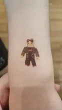 Roblox-pegatinas de tatuaje temporal originales al azar, figuras de acción de dibujos animados sorpresa para niños, niñas y niños, juguetes para regalo de cumpleaños, 1 Uds.