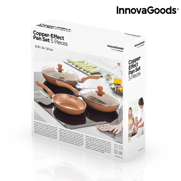 Набор сковородок с медным эффектом InnovaGoods(5 шт