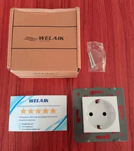 Power-Socket Module Outlet Glass-Panel Wall Safety WELAIK 220v 16a Diy-Parts EU A8EW