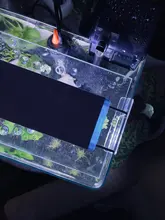 Luz LED para acuario superfino, iluminación para cultivo de plantas acuáticas, lámpara de Clip brillante impermeable, LED azul de 18-75cm para plantas de 220v