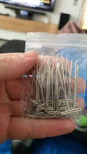 100 Uds. De T-PINS (45mm) para peluca, estilo de cabeza de espuma, aguja de Pin en T, maniquí brasileño indio, tipo de cabeza, salón de pelo de costura