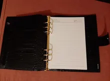 Moterm Luxe-planificador de anillos A5 con carpeta de anillos de 30mm, Agenda, organizador de granos Crocs, diario, Bloc de notas, cuaderno de bocetos