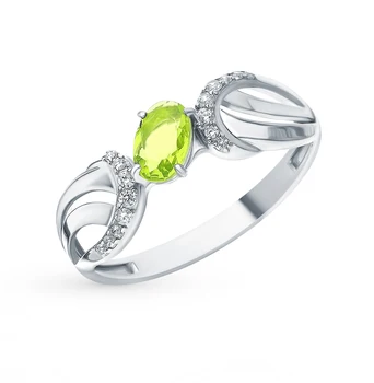 

Silver ring with crystals and cubic zirconia sunlight sample 925