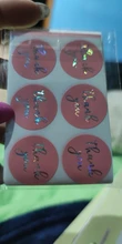 Pegatinas de agradecimiento láser para paquete de regalo, etiquetas de sellado rosa y negro, adhesivo redondo de papelería, 500 Uds.
