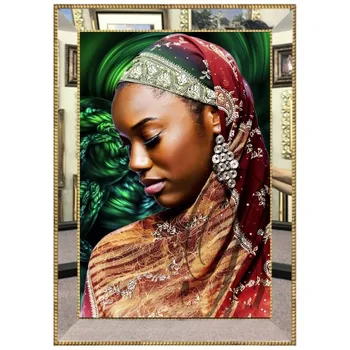 

Mirror Framed Glass Digital Canvas Painting 60 * 90 cm