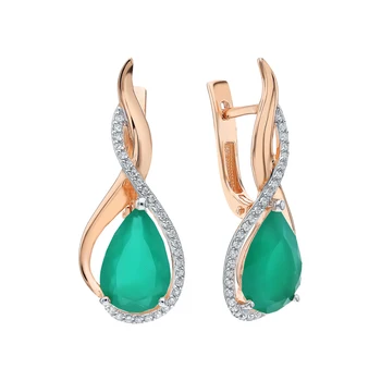 

Silver earrings with cubic zirconia sunlight sample 925 test