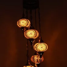 Уникальная Турецкая мозаичная люстра ручной работы золотого цвета с 5 шариками. Турецкая мозаичная люстра, Турецкая лампа, настольная лампа