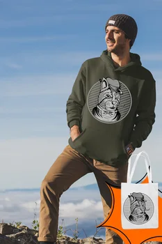 

Angemiel Wear Gentleman KediYeşil Male Hooded Sweatshirt Bags Kombin