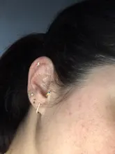 ROXI-Pendientes de aro coloridos con cristales de circonita para mujer, aretes de lujo, a granel, ajustados, de cartílago arcoíris