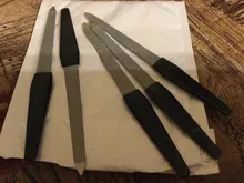 1or5 uds/negro Mango de Metal limas de uñas de doble cara fuerte borde manicura belleza y aseo pedicura para el cuidado de los pies herramientas