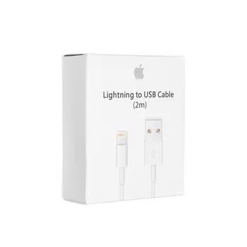 

Apple iPhone cable 2 meters Original IC-Lightning connector to USB 2.0 output source (charge battery, pass data.)