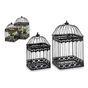 

Cage Black Metal Ironwork Black (2 Pieces) (23 x 40 x 23 cm)