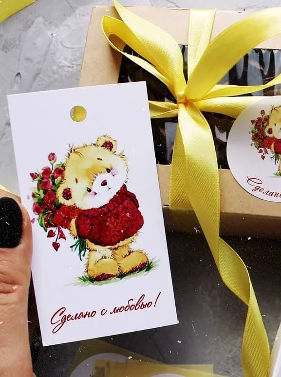 10 шт / лот бумажные бирки для подарков tag thank you спасибо с любовью за покупку