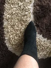 Stretch Boots High-Heels Pointed-Toe Womens Autumn Fashion Flock JIANBUDAN Ankle New