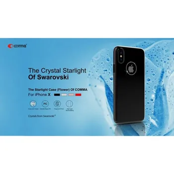

Cover Shining with Swarovski crystals for iPhone X Trasparen