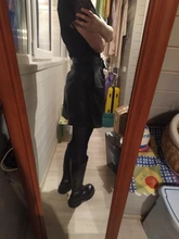 2020 Winter New Women Orange Color PU Bermuda Shorts Faux Leather Belted Shorts