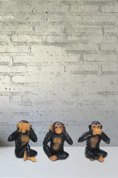 

Angemiel Gift Decorative 3 Monkey Trinket Never Seen Heard Of Don 'T Know