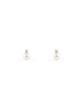 

Baby earrings or girl Pearl with Cubic Zirconia